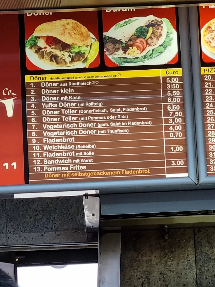 Speisekarte, Sofra Kebap, Pizza & Co