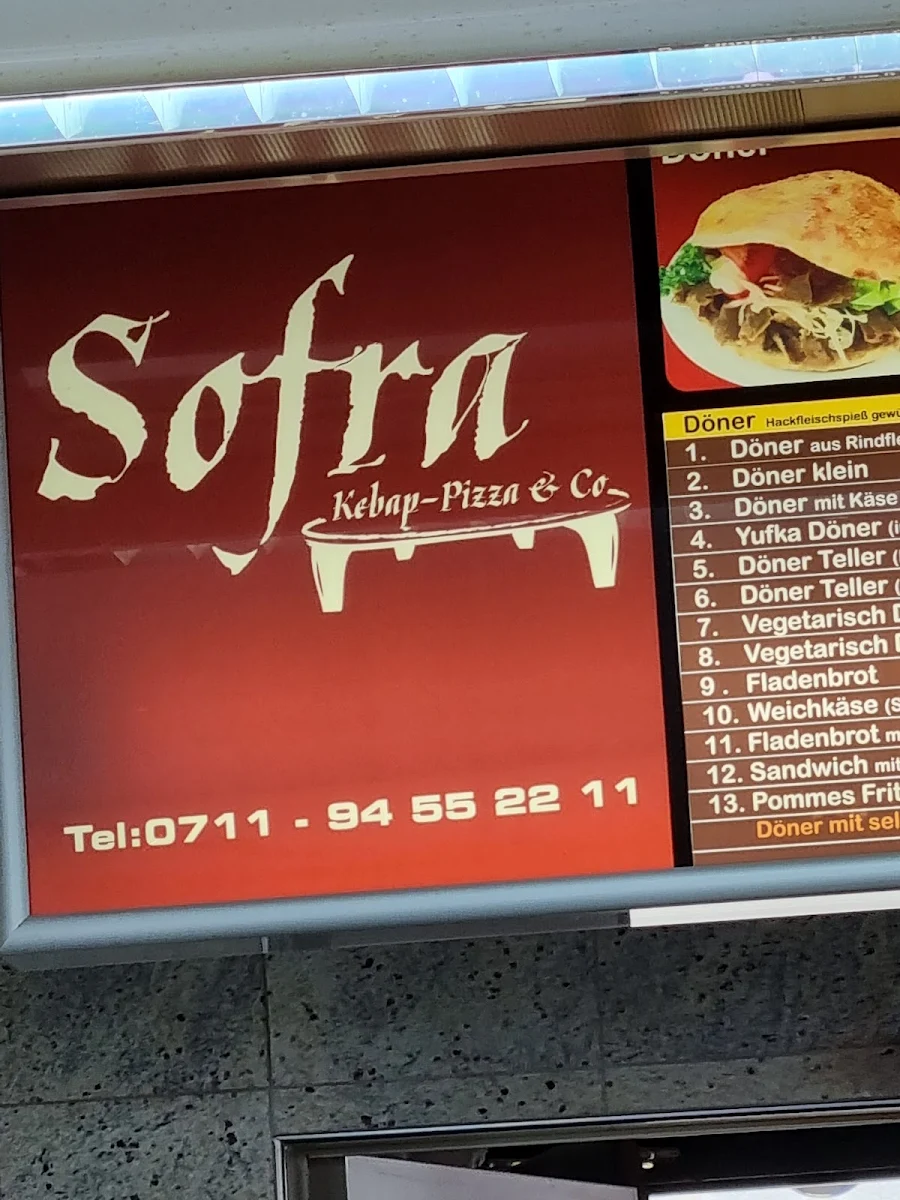 Speisekarte, Sofra Kebap, Pizza & Co