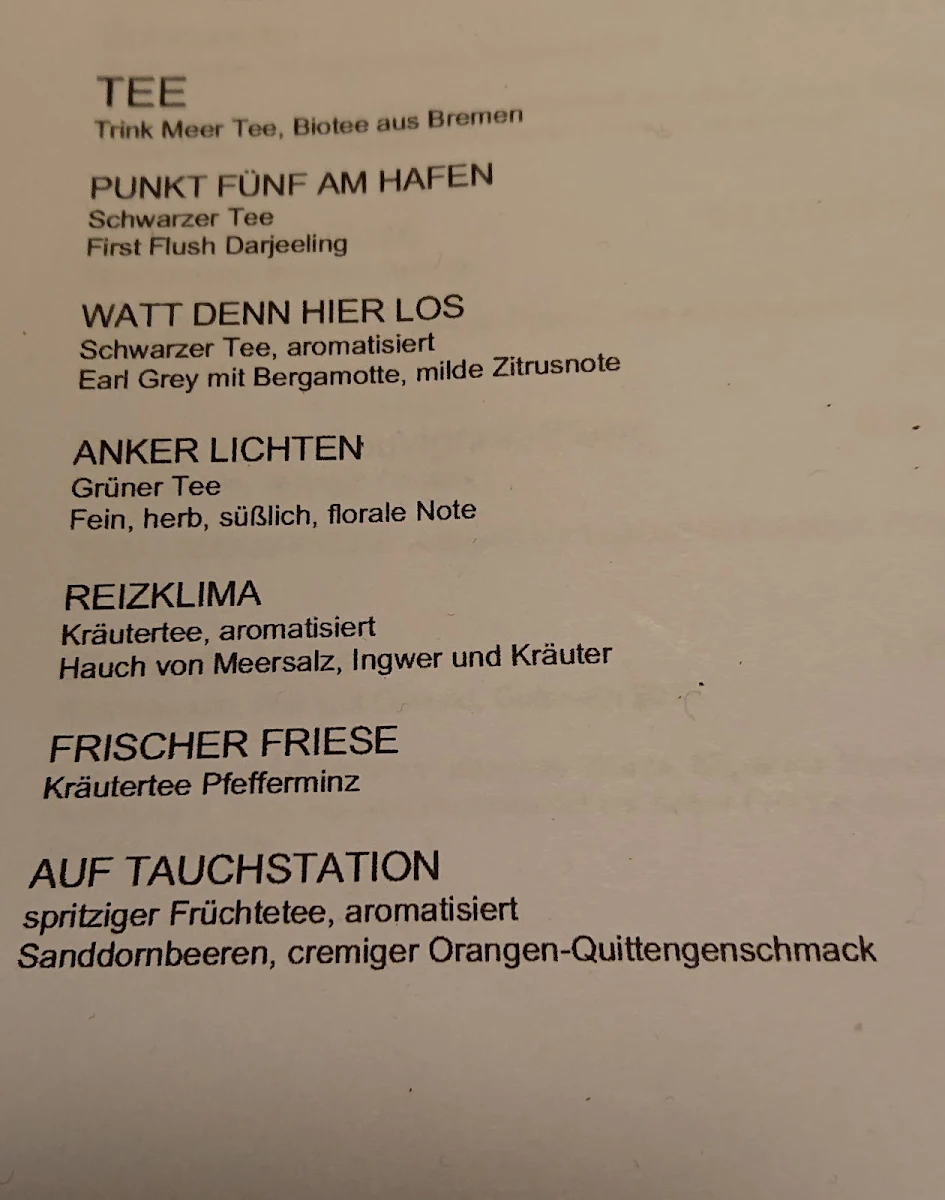 Speisekarte, Lieberbrook Café & Weinbar