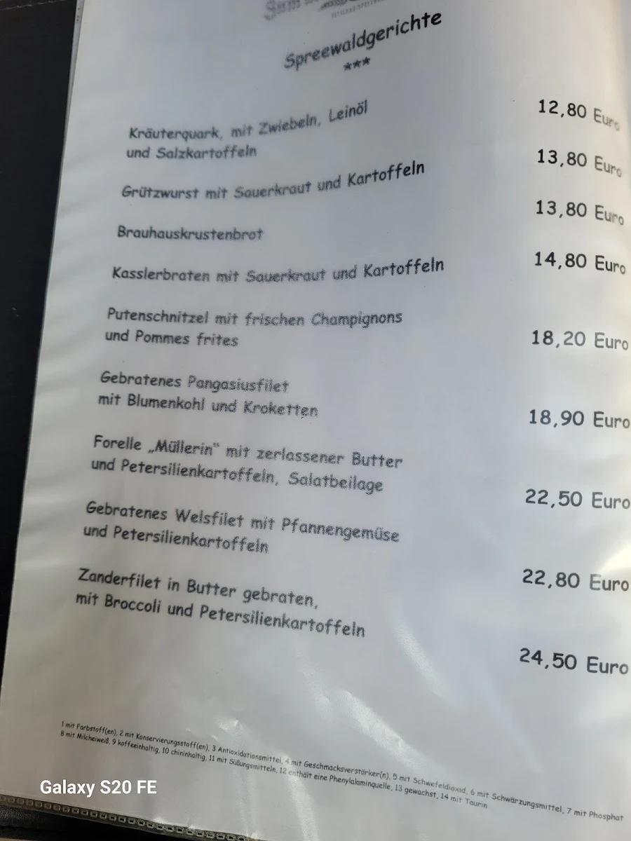 Speisekarte, Altes Brauhaus