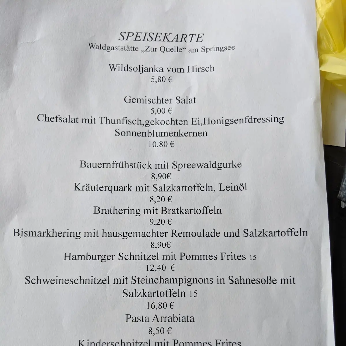 Speisekarte photo 3