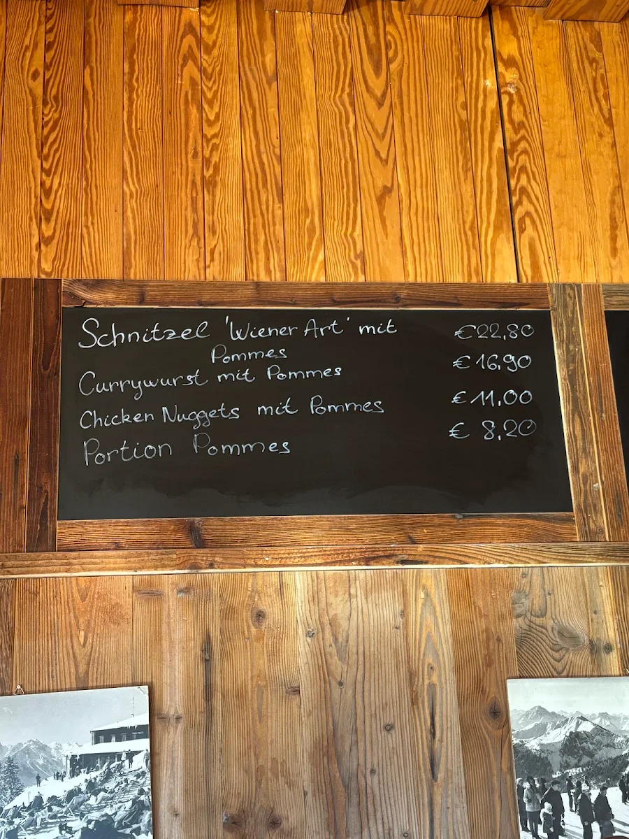 Speisekarte, Panoramarestaurant Tegelberg - Schwangau