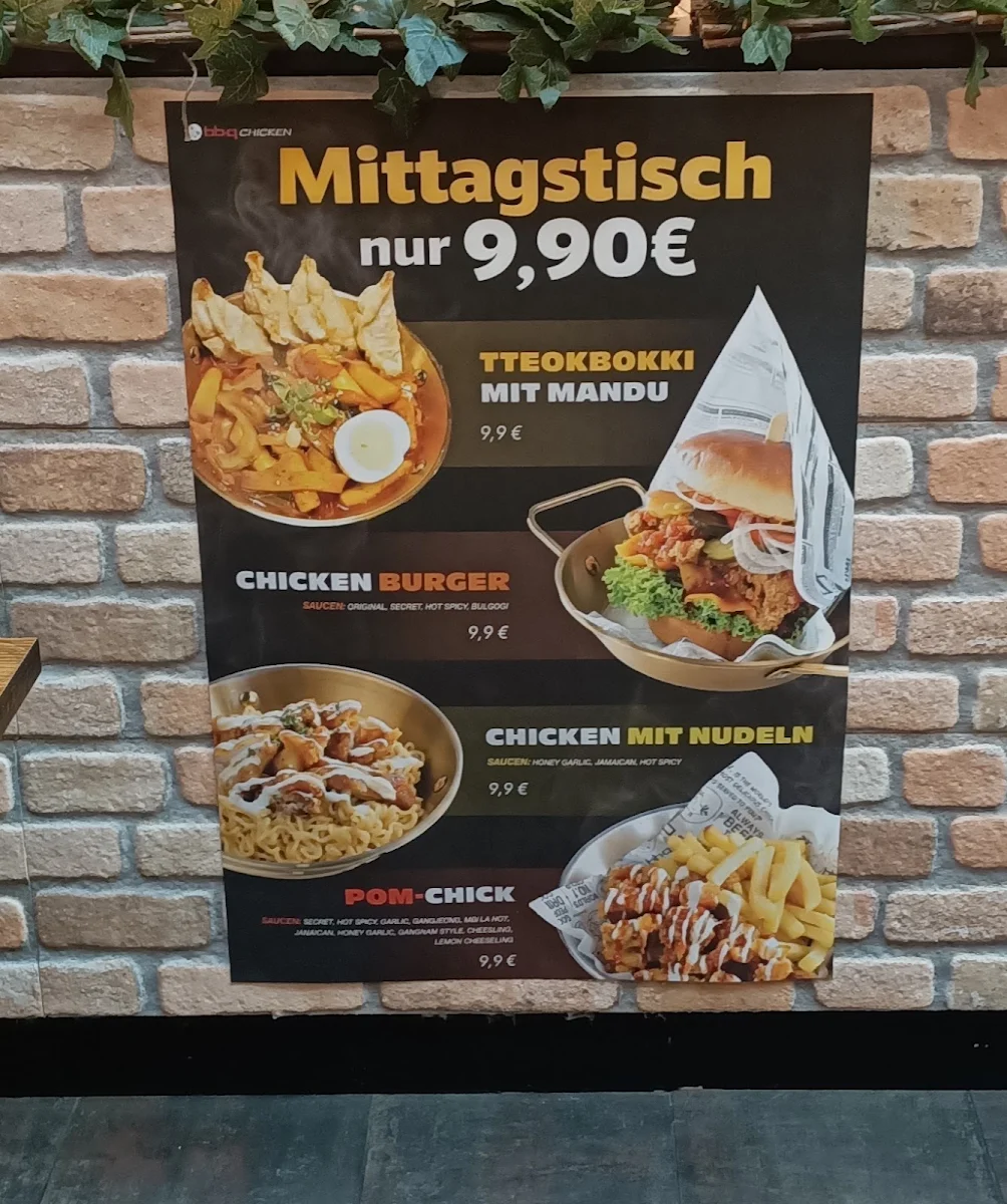 Speisekarte, bb.q Chicken Hannover