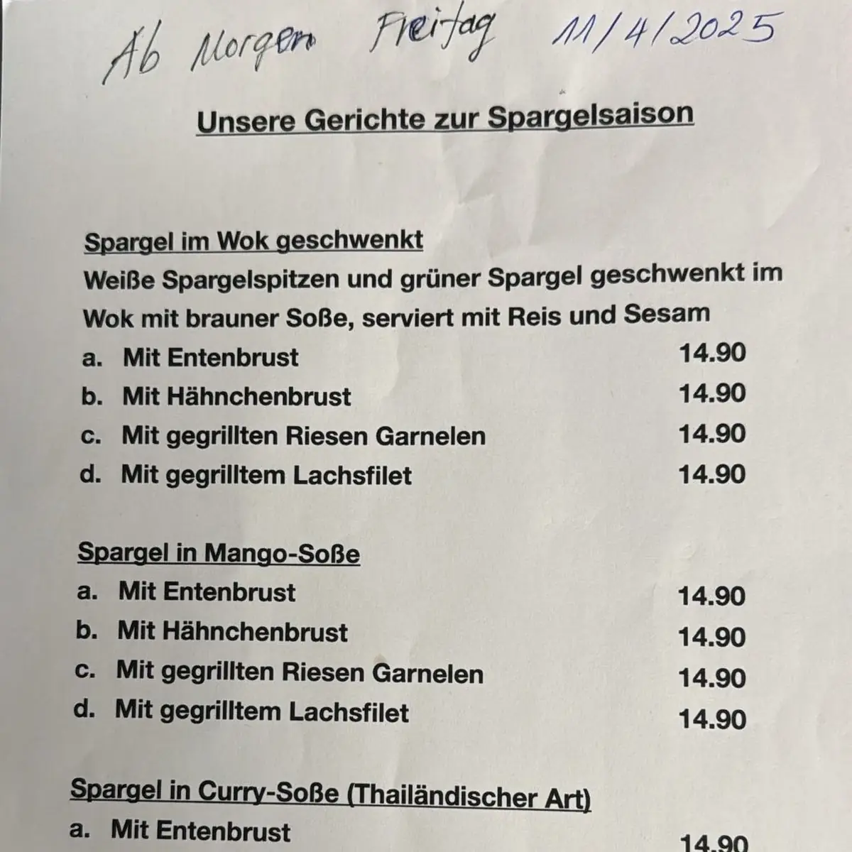 Speisekarte photo 4
