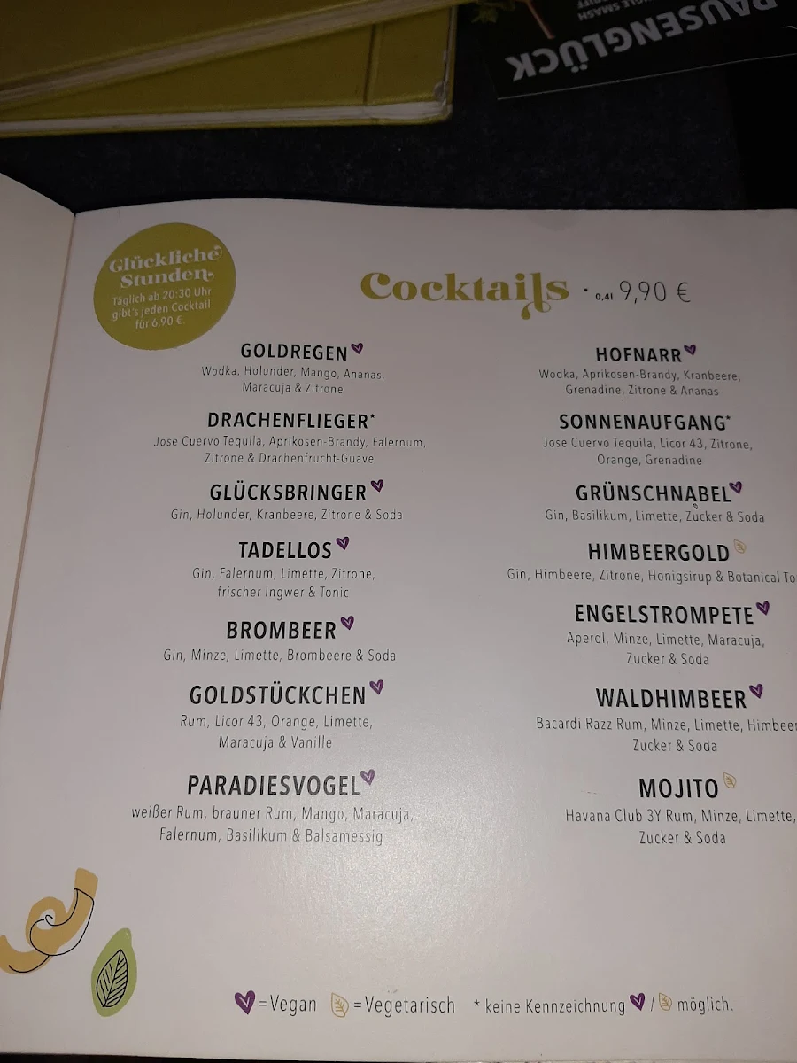 Speisekarte, HANS IM GLÜCK - PADERBORN Marienplatz