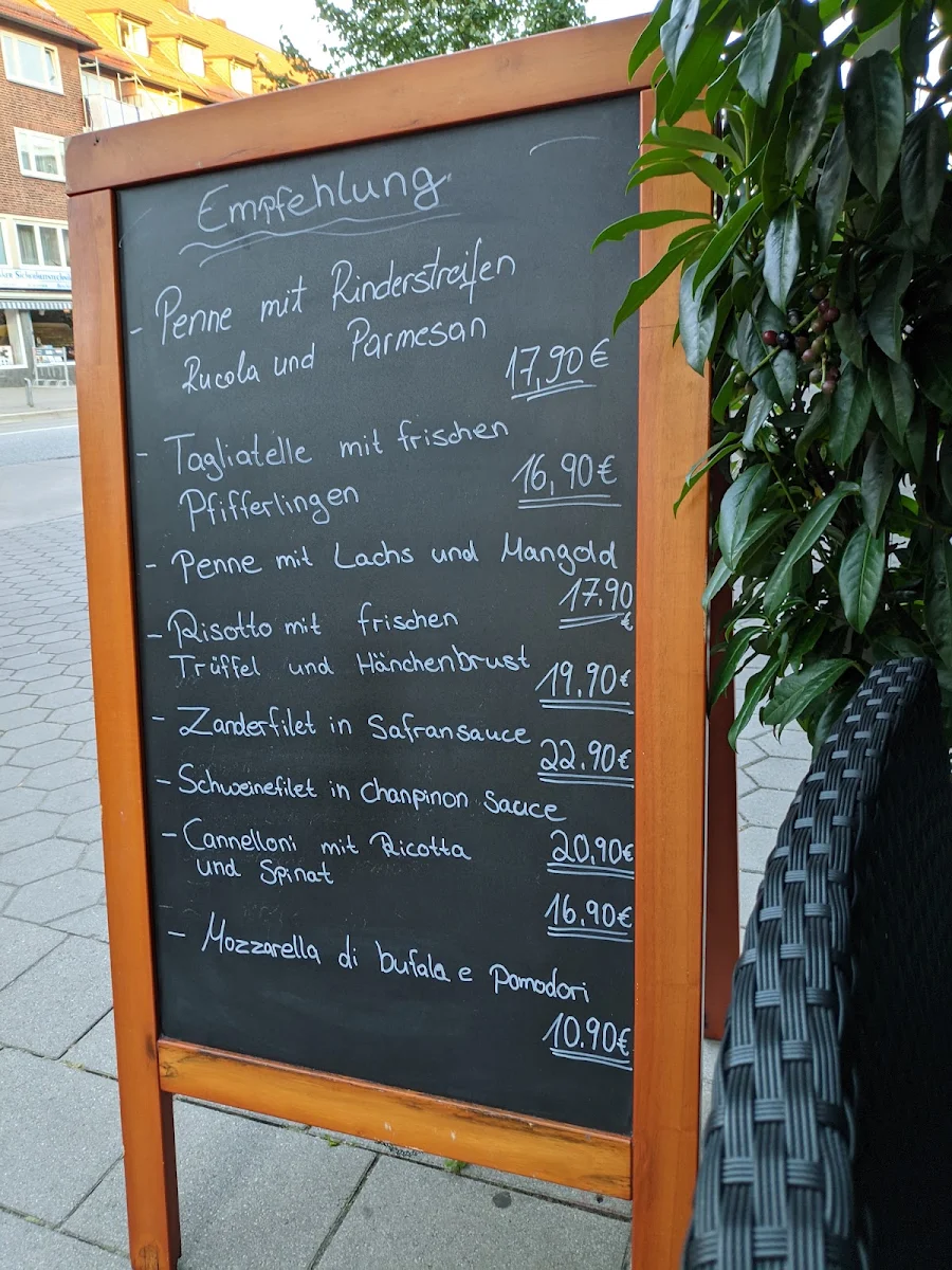 Speisekarte, La Trattoria Italiana