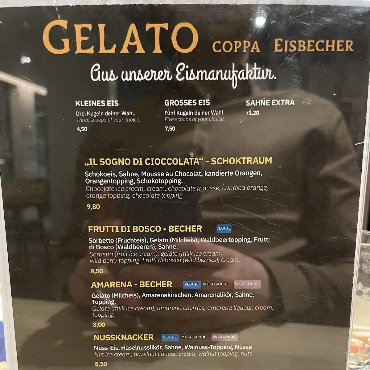 Speisekarte, Schwan Mediterran Diner