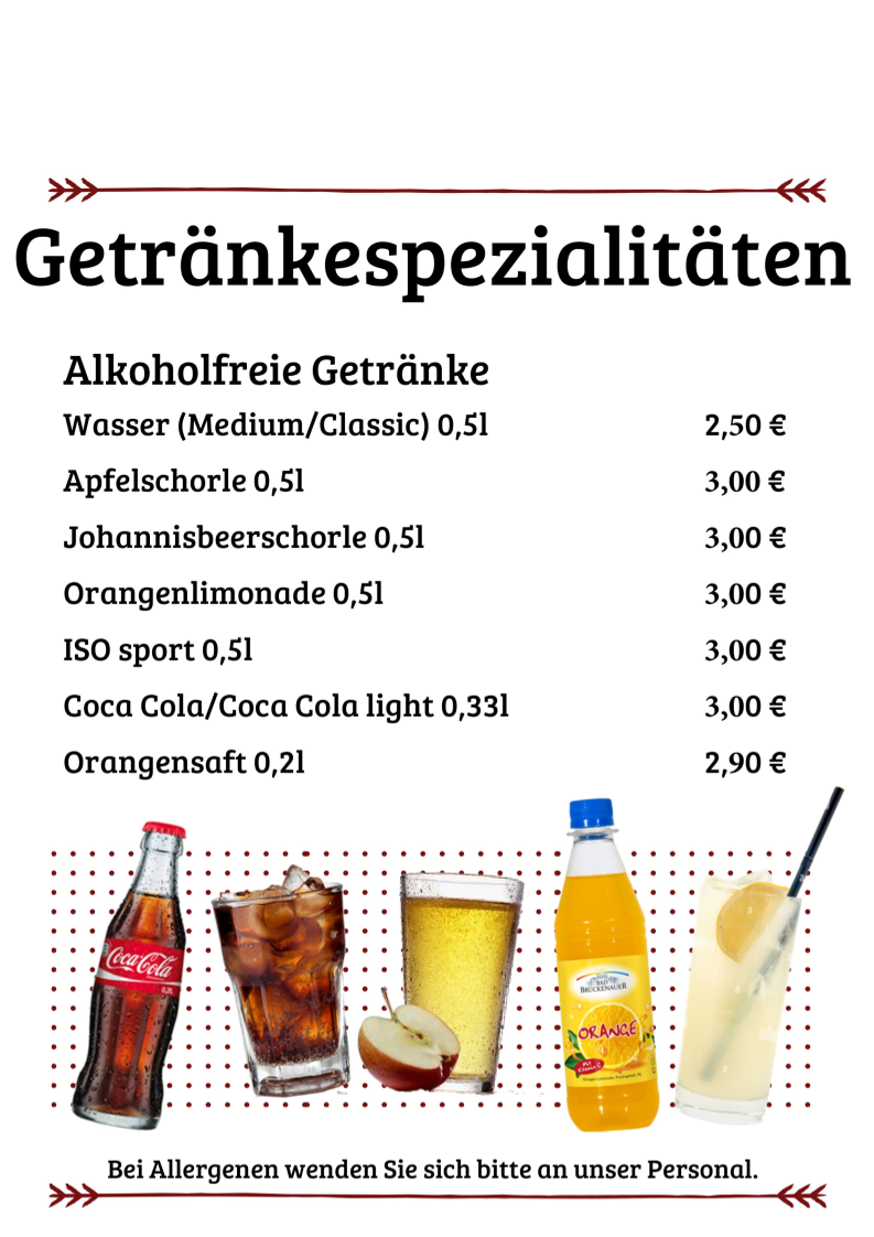 Speisekarte, Café KOMMpakt