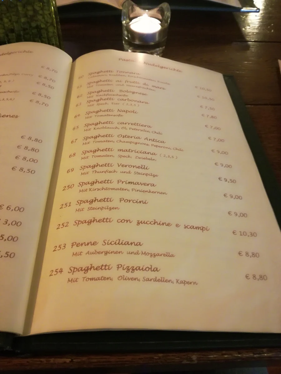Speisekarte, Pizzeria Ristorante da Salvatore