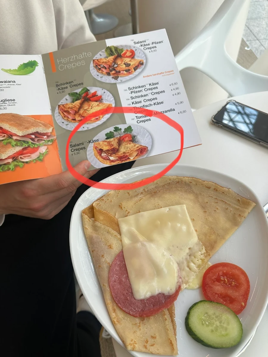 Speisekarte, Eiscafé Stresa