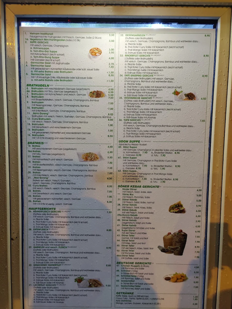Speisekarte, Asia Imbiss & Döner Kebap