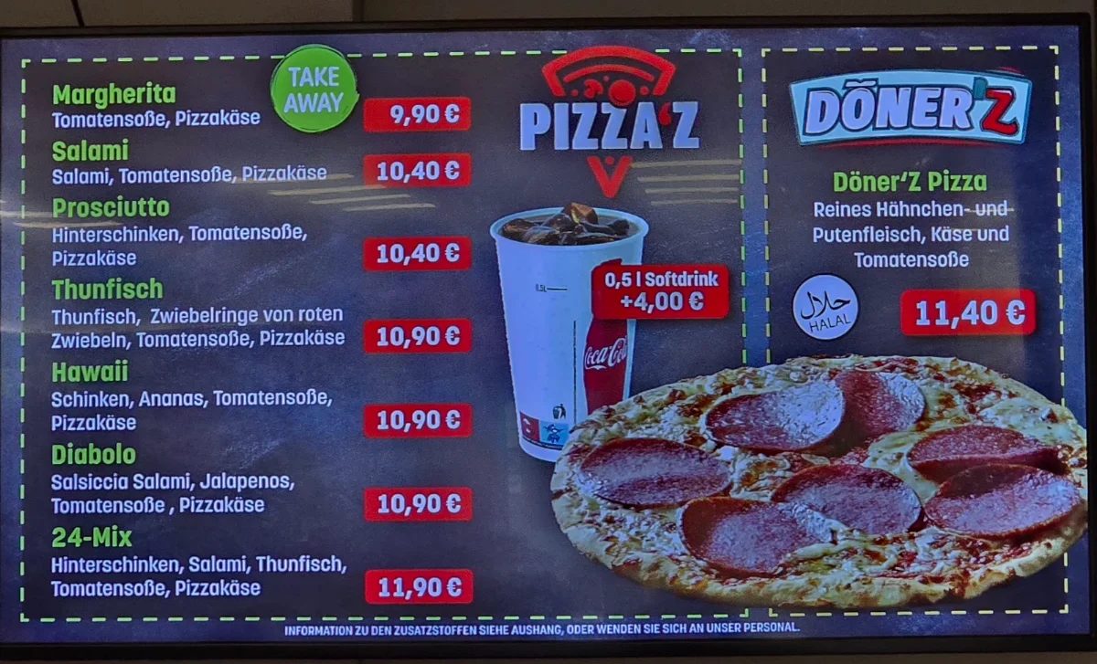 Speisekarte, Burger'z