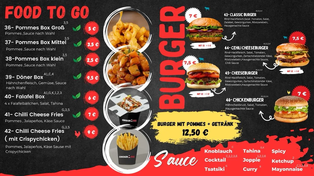 Speisekarte, CHICKEN ONE