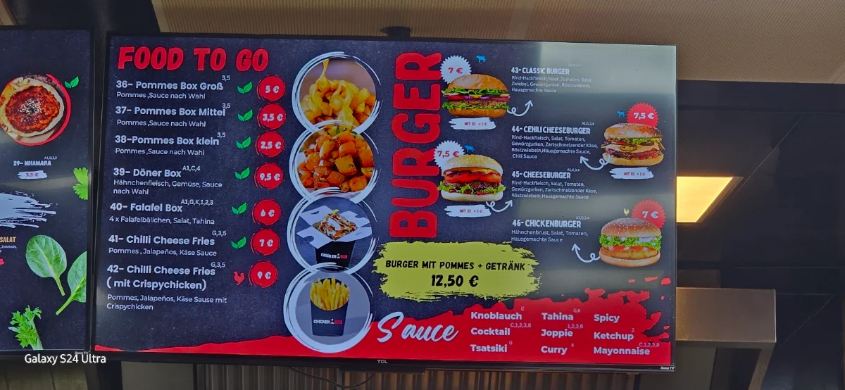 Speisekarte, CHICKEN ONE