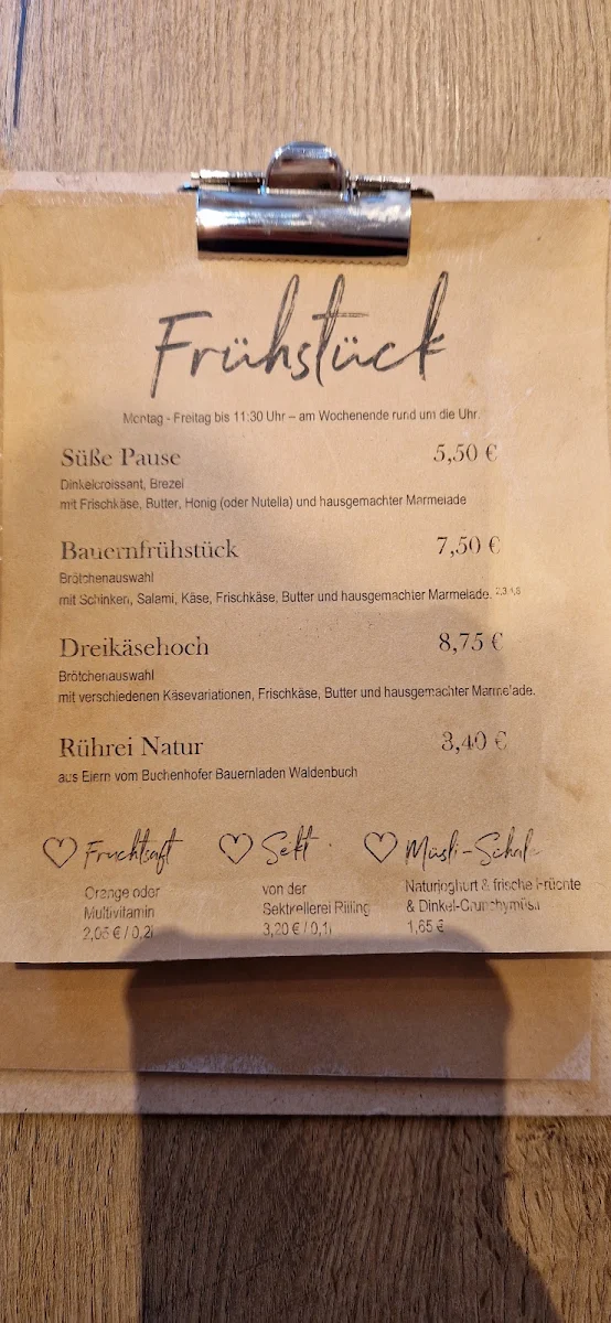 Speisekarte, Wanner´s Bernhausen Bahnhof