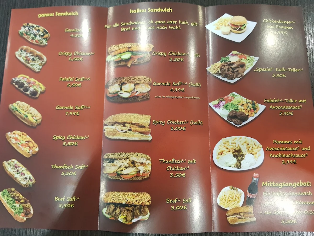 Speisekarte, Safi Food