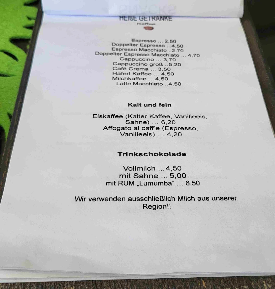 Speisekarte photo 3