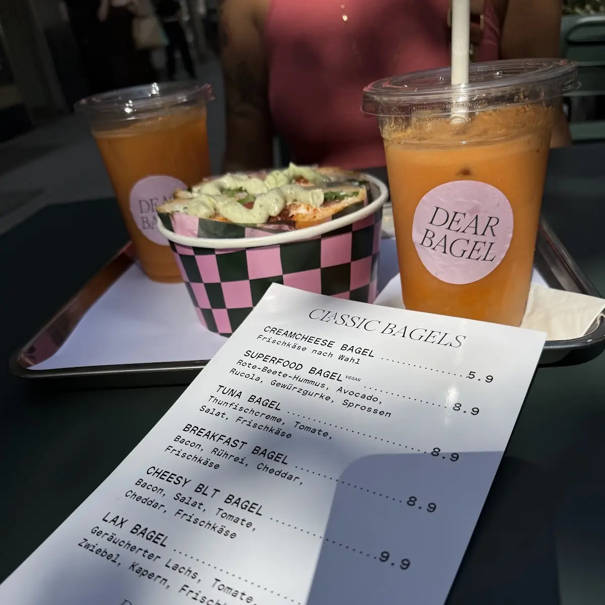 Speisekarte, Dear Bagel Mannheim