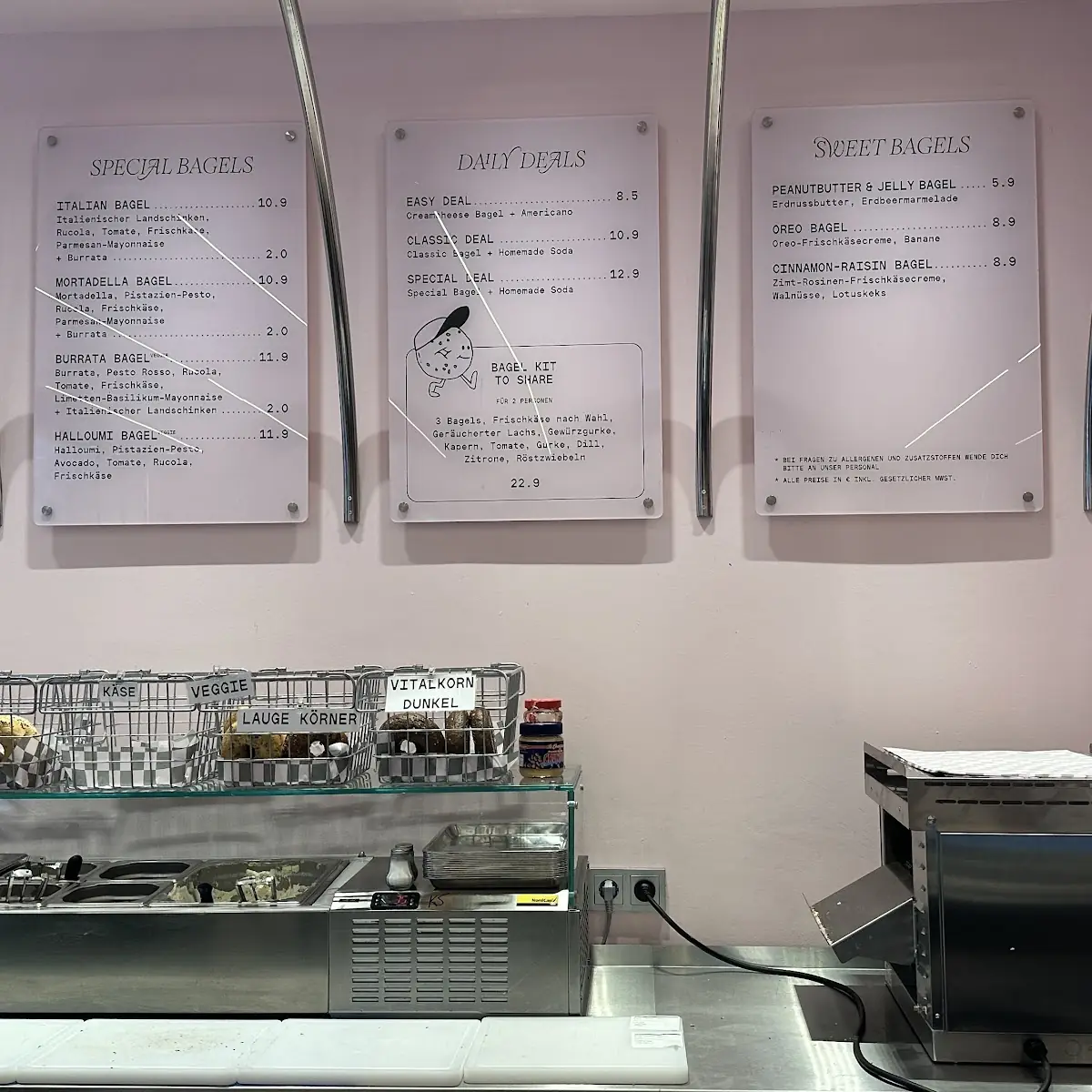Speisekarte, Dear Bagel Mannheim