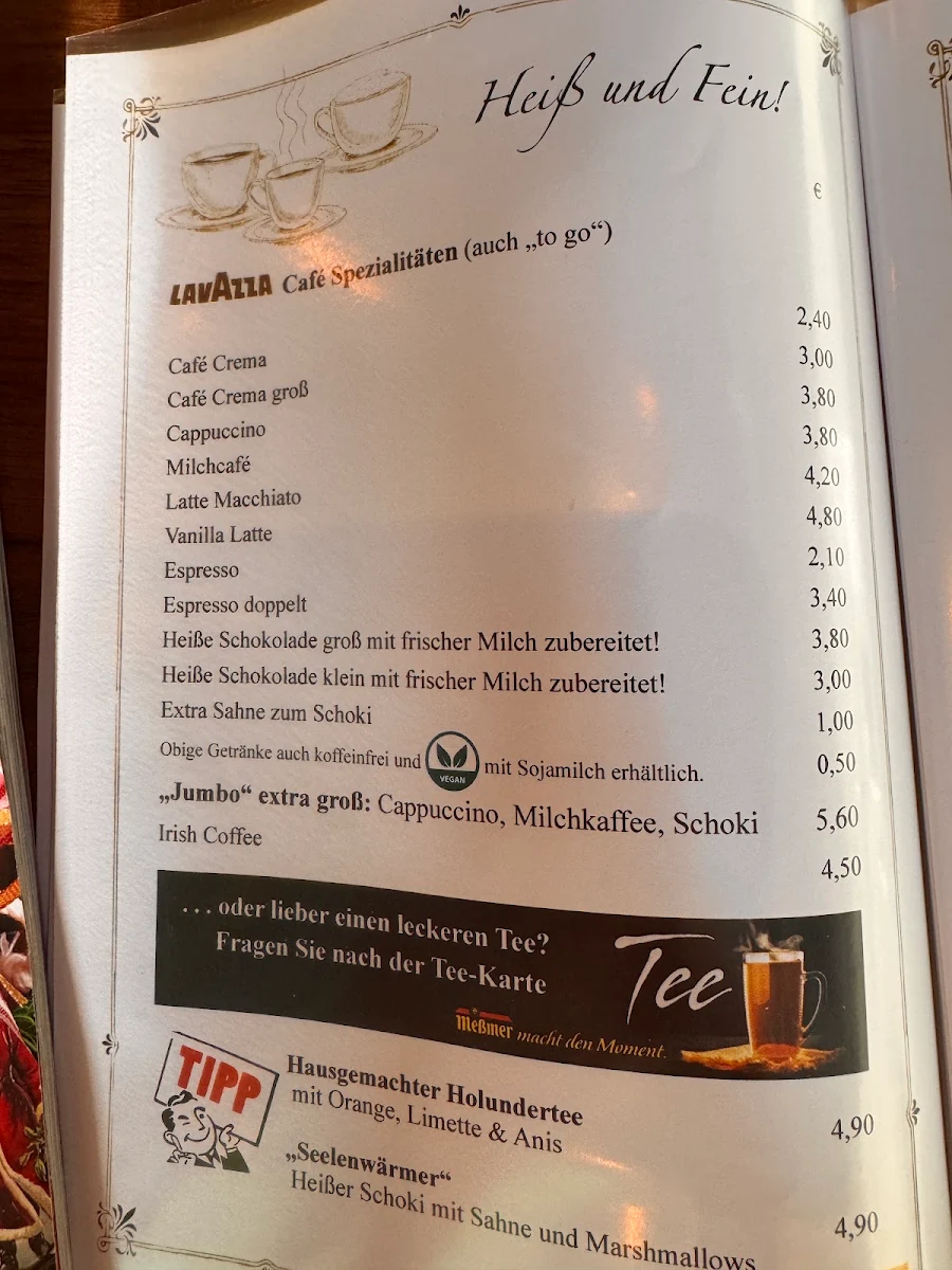 Speisekarte, MOOSI Lesecafe - Constanze Kaltenbach