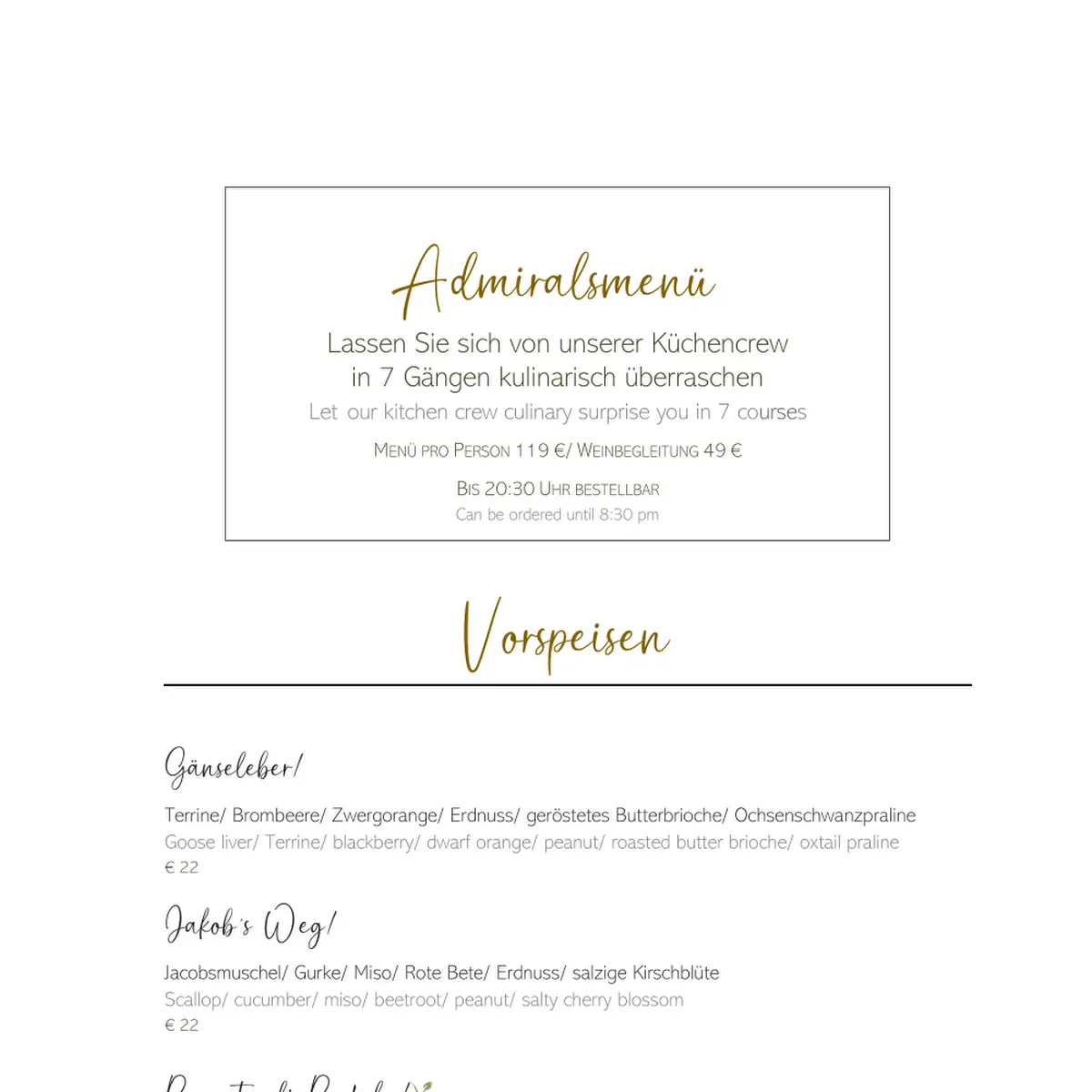 Speisekarte photo 1
