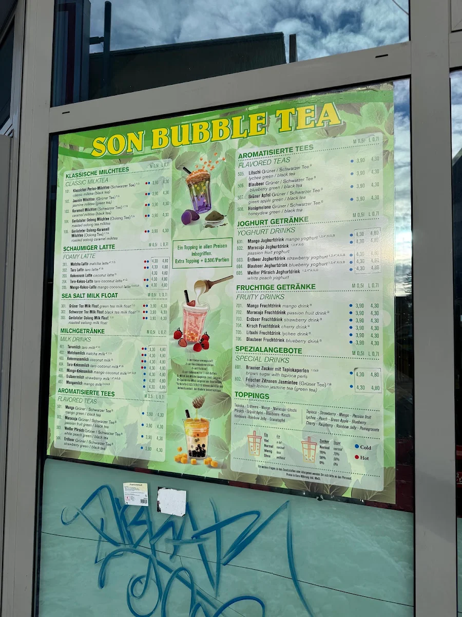 Speisekarte, Son Asia Spezialitäten