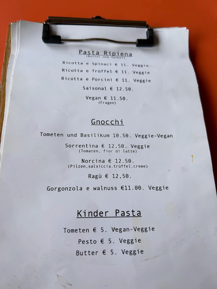 Speisekarte, Ripieno