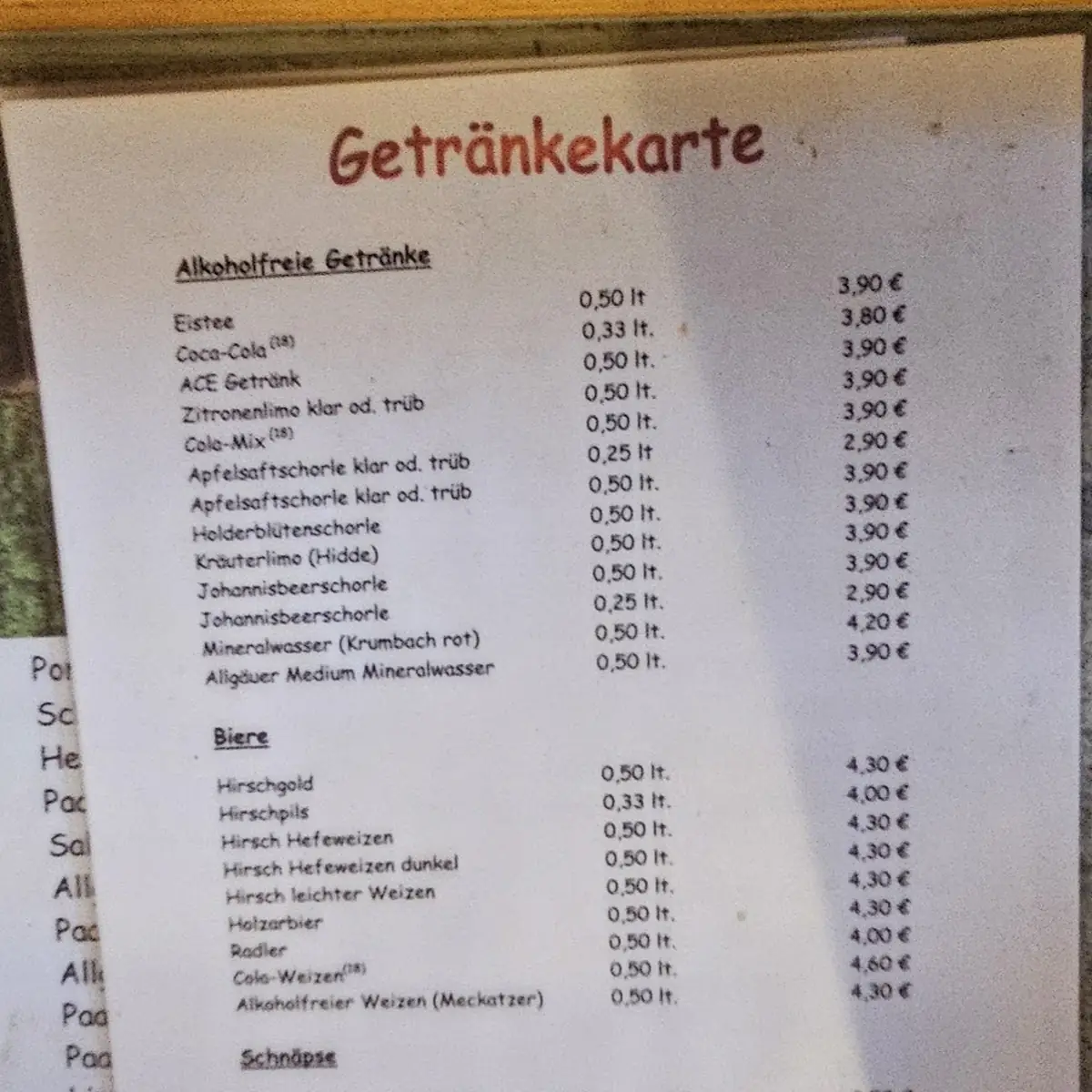 Speisekarte photo 1