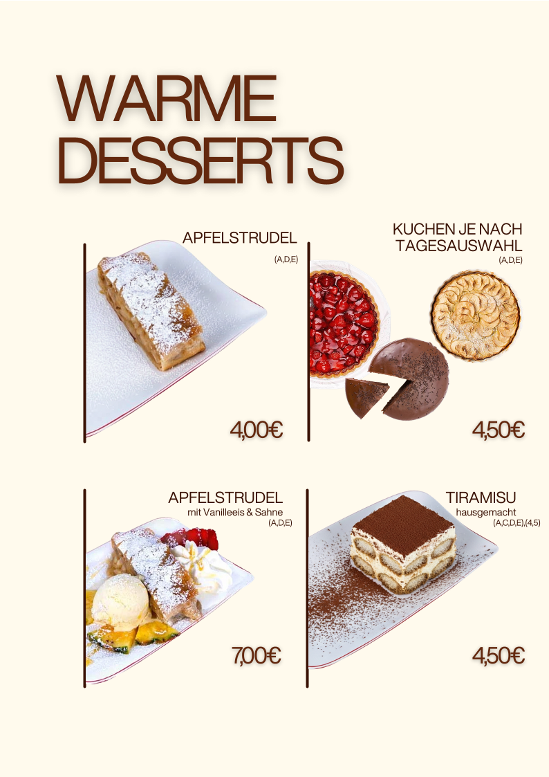 Speisekarte, Eis Molin seit 1954 | Bad Lippspringe | Café | Frühstück