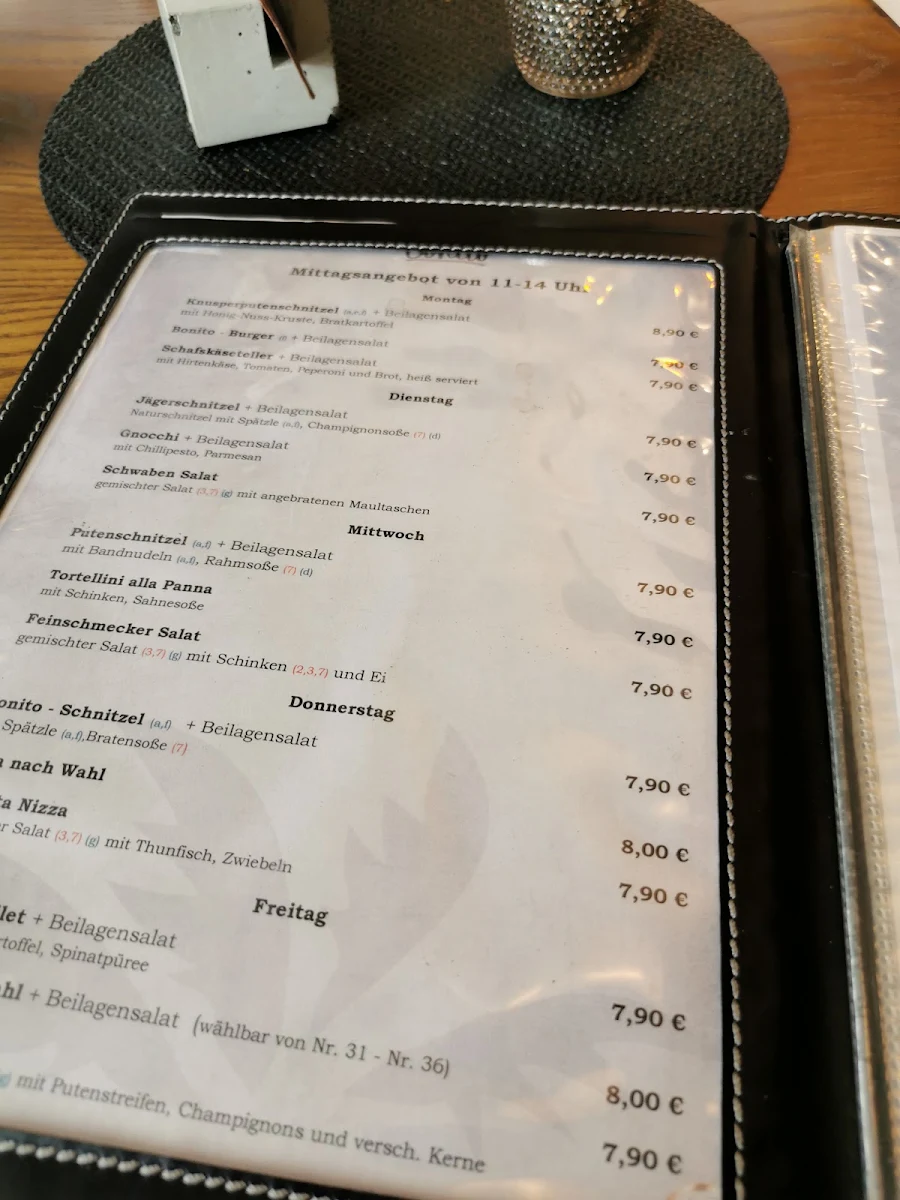 Speisekarte, Bonito