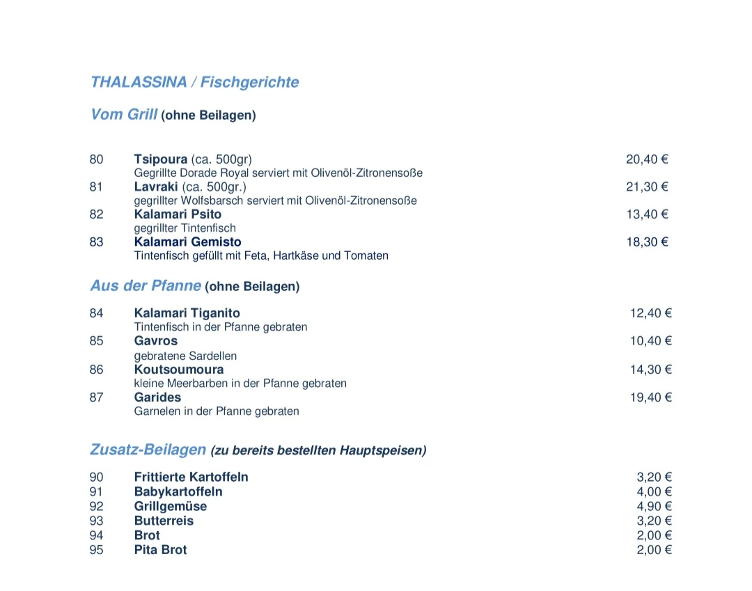 Speisekarte photo 1