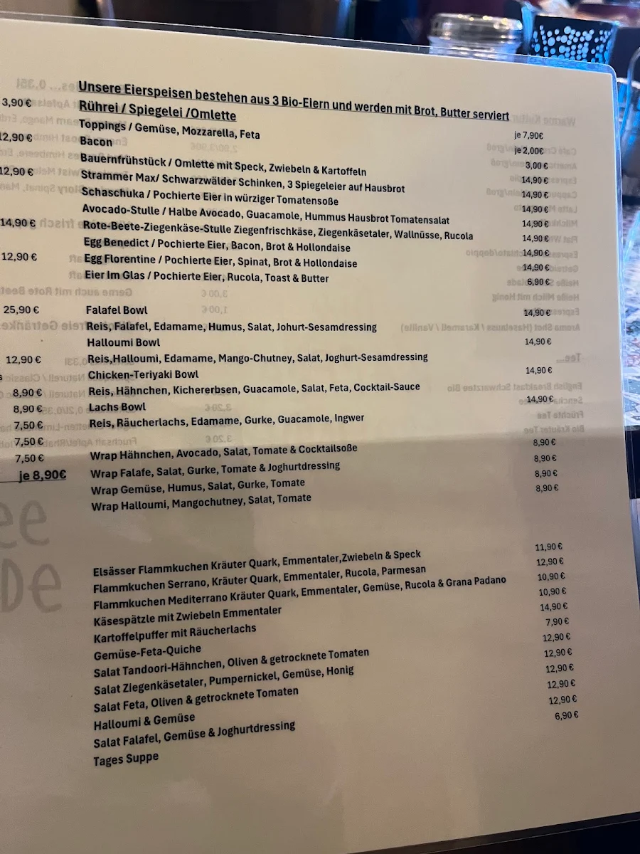 Speisekarte, Die Kaffeefreunde