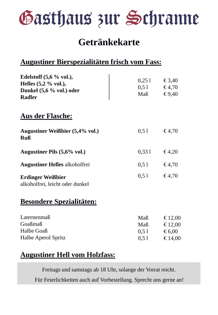Speisekarte photo 3
