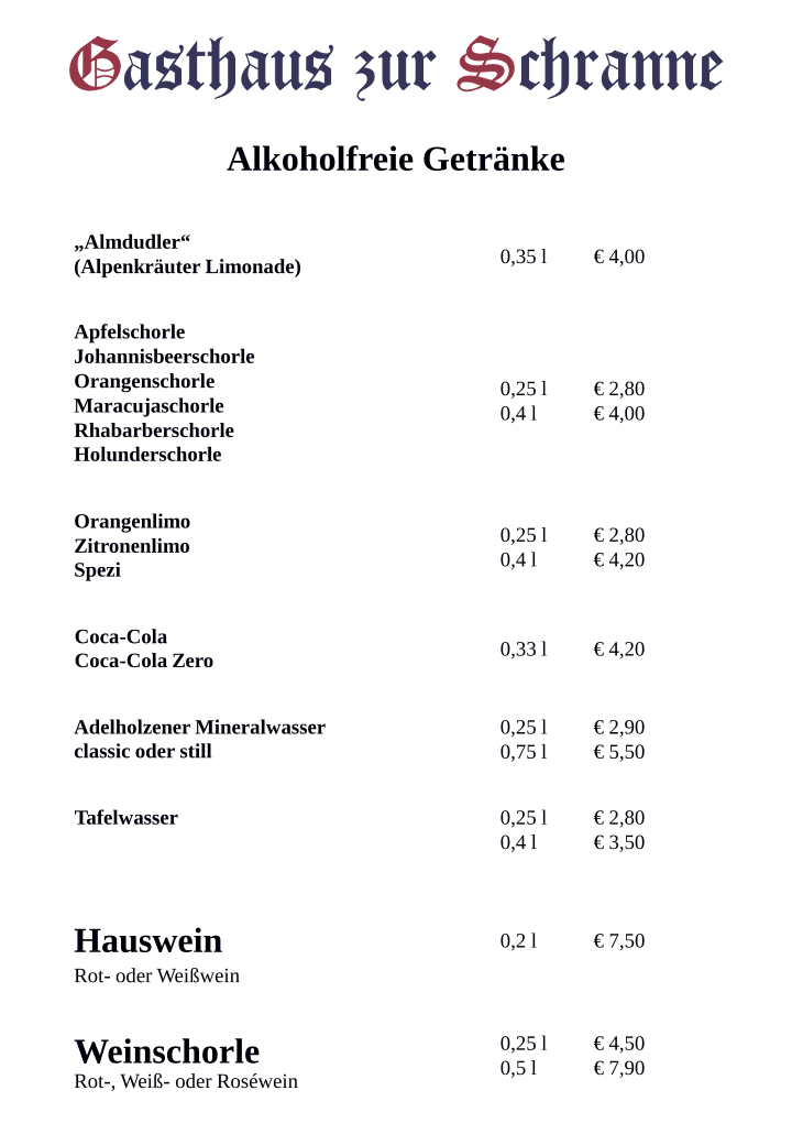 Speisekarte photo 5