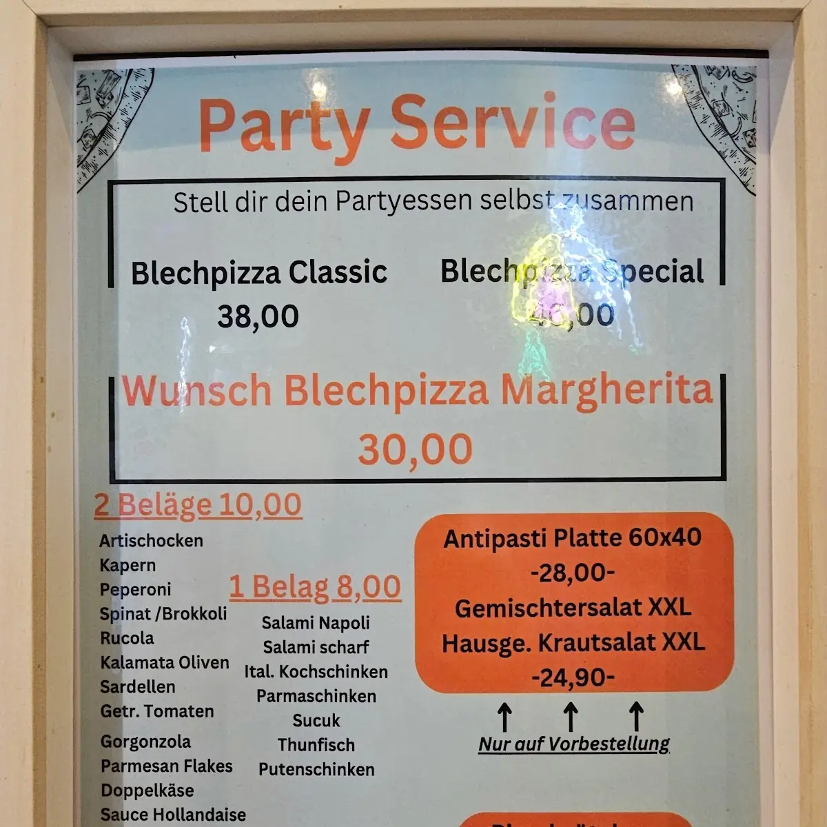 Speisekarte, Quattro Gatti Pizza Delivery