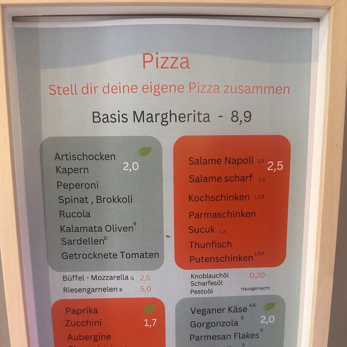 Speisekarte, Quattro Gatti Pizza Delivery