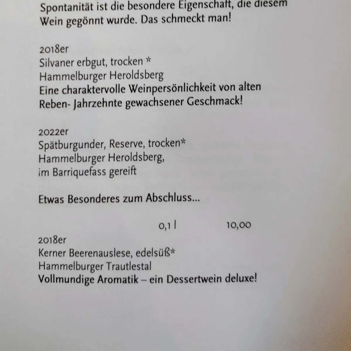 Speisekarte photo 2
