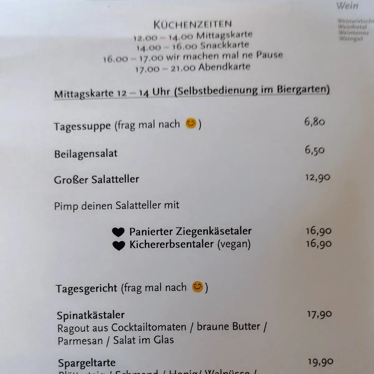 Speisekarte photo 3