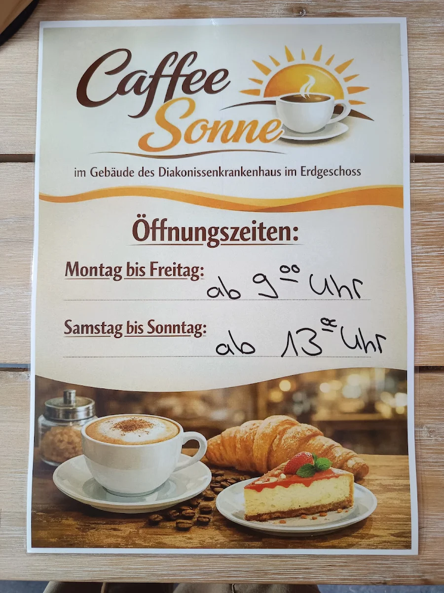 Speisekarte, Café Sonne