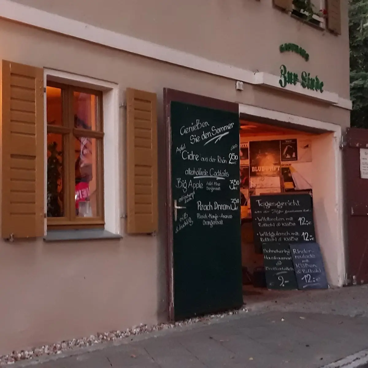 Speisekarte, Gasthaus Zur Linde