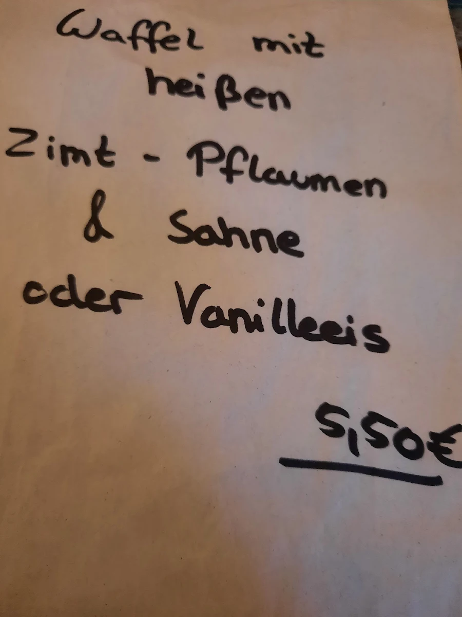 Speisekarte, Kleines Waffelhaus