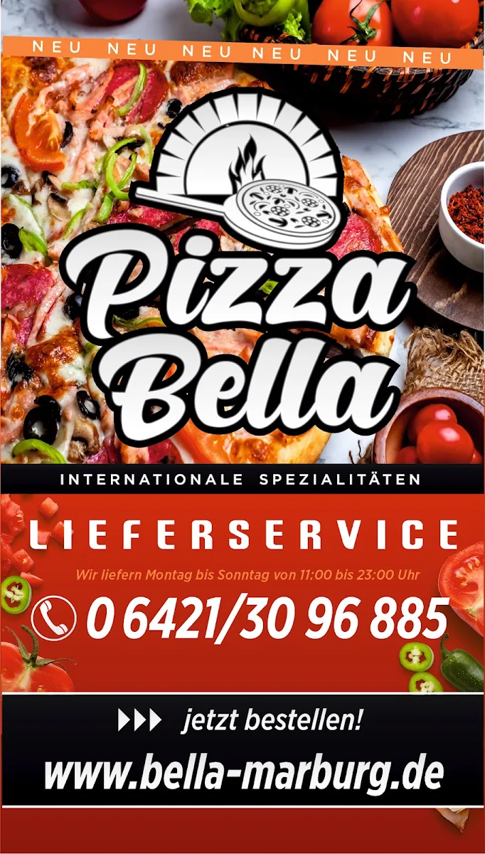 Speisekarte, Pizza Bella
