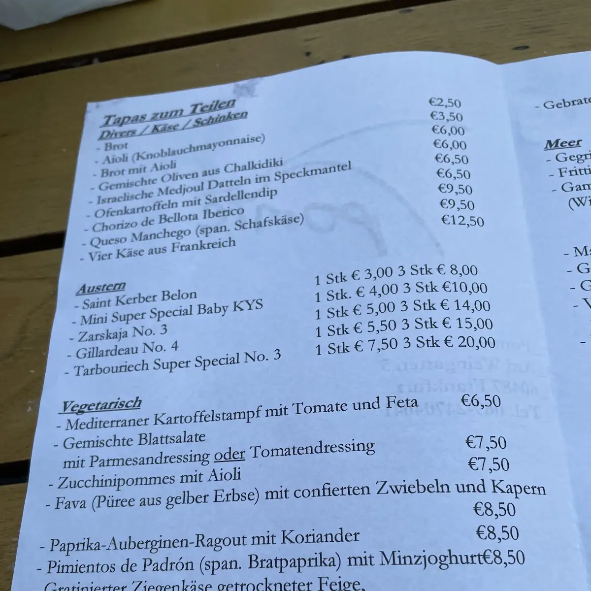 Speisekarte photo 2