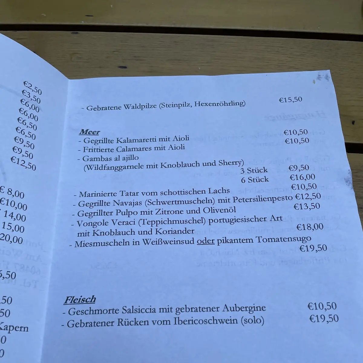 Speisekarte photo 3