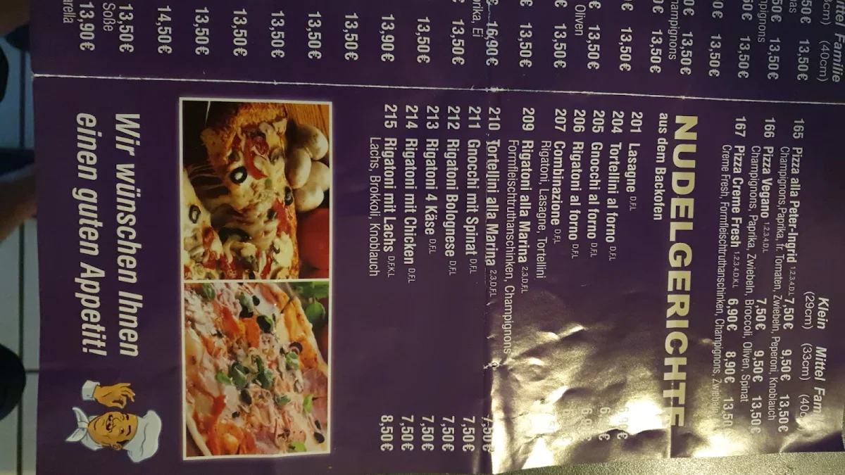 Speisekarte, Astoria Pizza House Walldorf