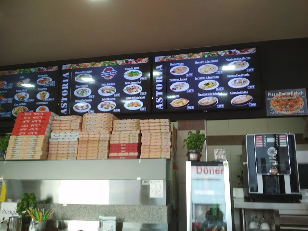 Speisekarte, Astoria Pizza House Walldorf
