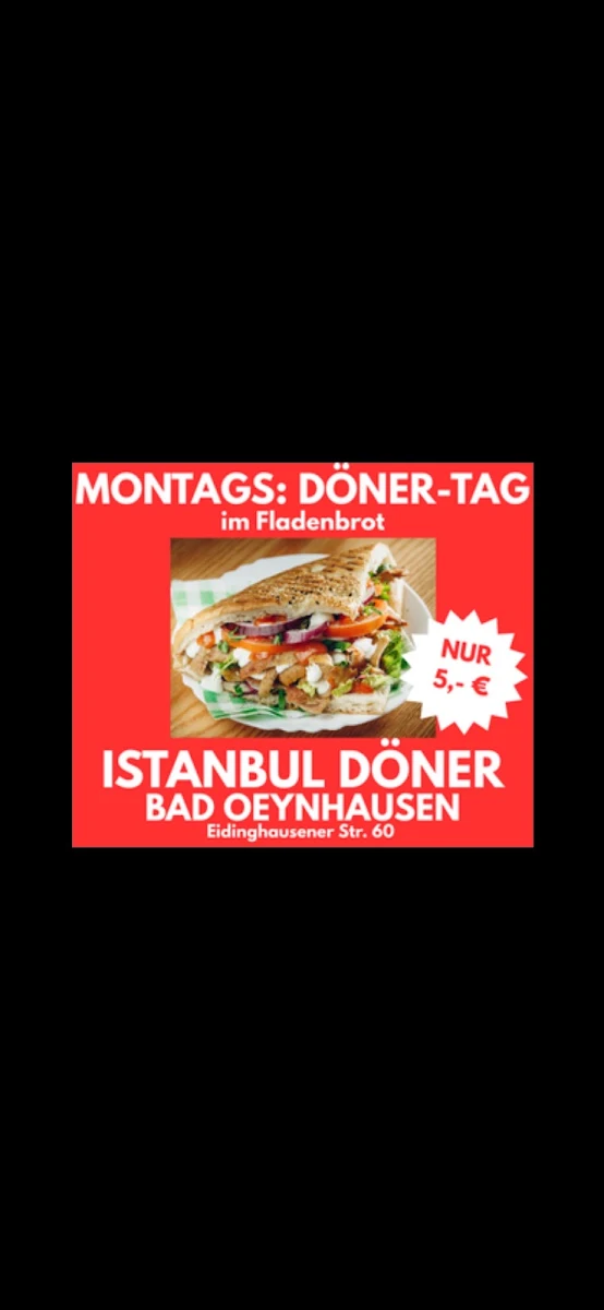 Speisekarte, Istanbul Döner