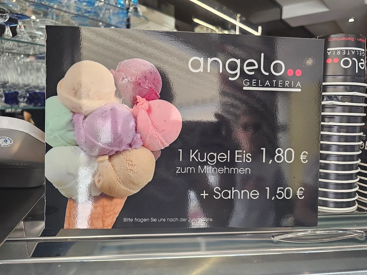 Speisekarte, Eiscafé Angelo