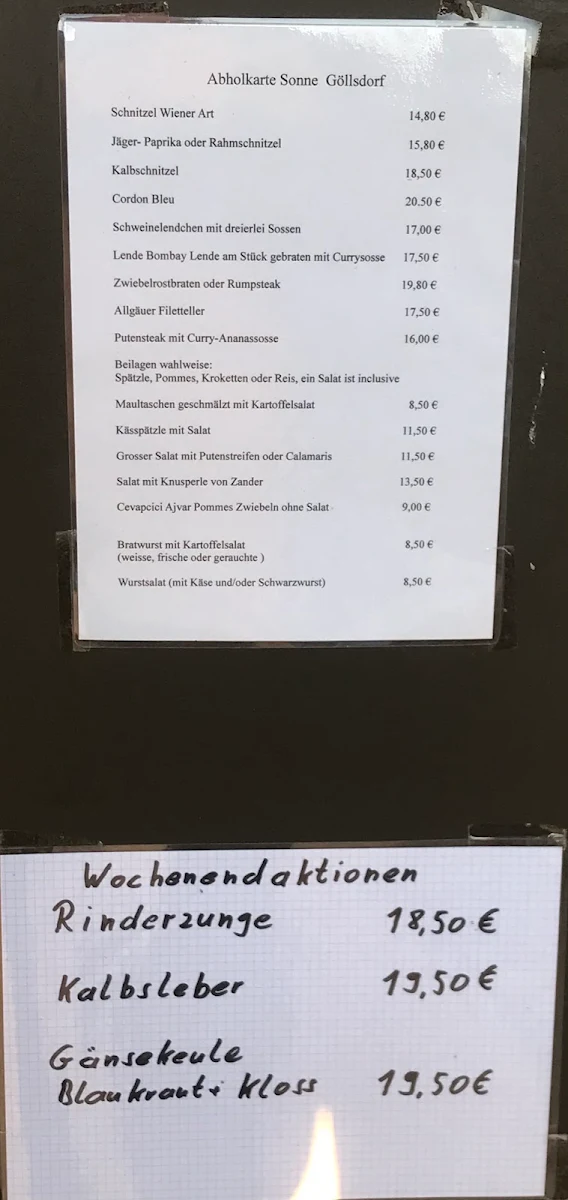 Speisekarte photo 2
