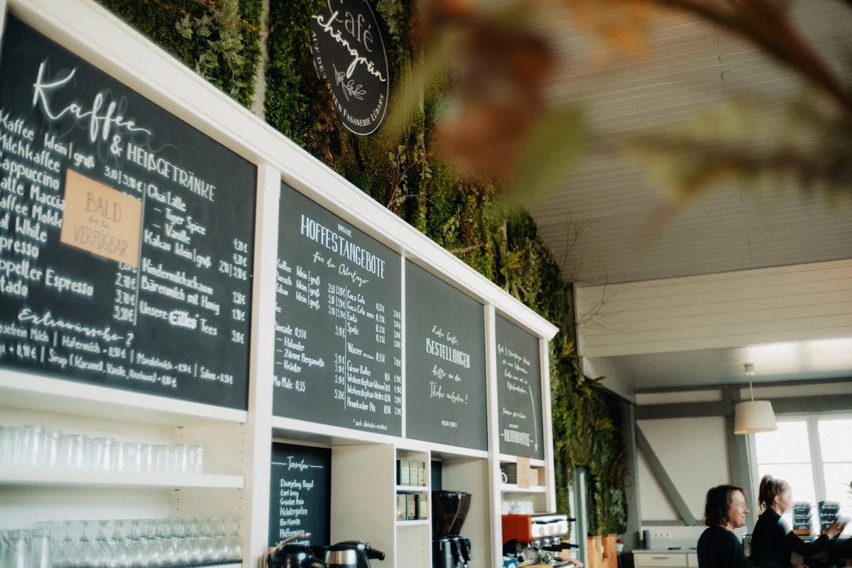 Speisekarte, Café schöngrün
